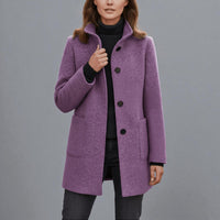 Elara | Womens Winter Coat with Stand-Up Collar and Side Pockets | Regular Fit | Gray, Blue, Beige and More S-6XL
