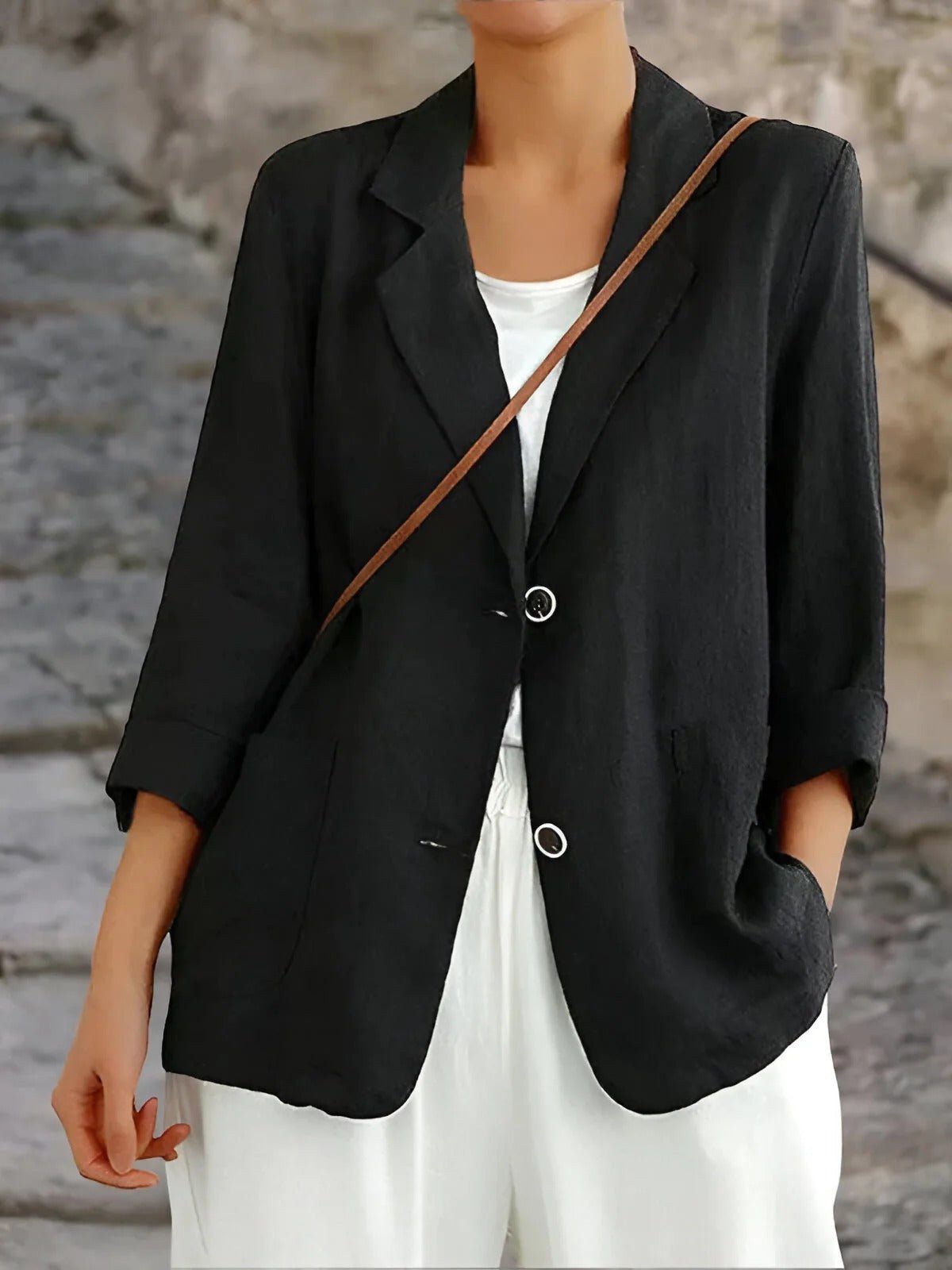 Women's Double-Breasted Tailored Blazer, Peak Lapels | Structured Silhouette, Flap Pockets | 4 Colorways | S–XL