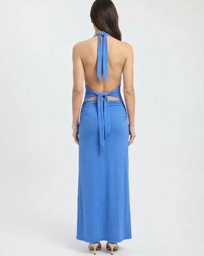 Nyx™ – Halter Maxi Dress (Late-Night Elegance & Bold Minimalism)