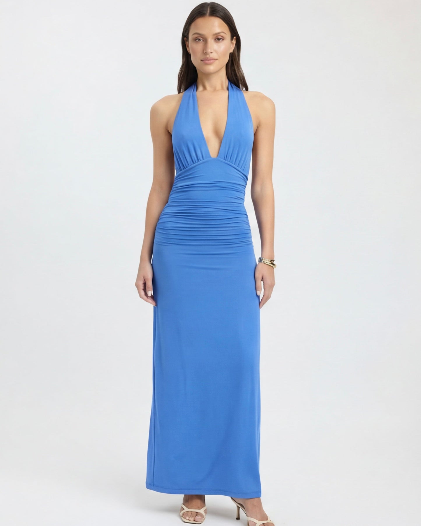 Nyx™ – Halter Maxi Dress (Late-Night Elegance & Bold Minimalism)
