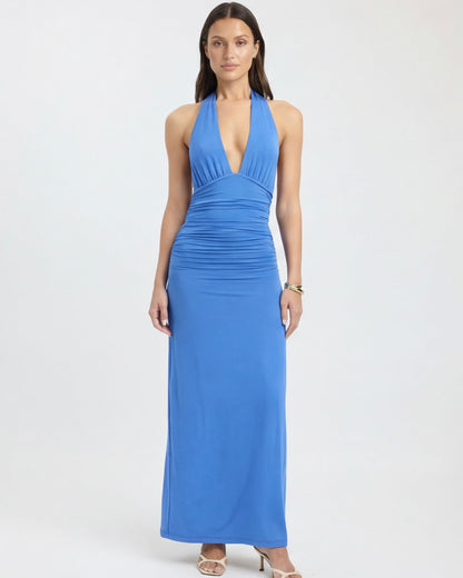 Nyx™ – Halter Maxi Dress (Late-Night Elegance & Bold Minimalism)
