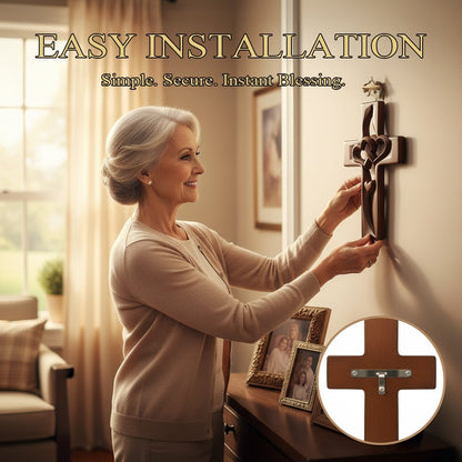 Orlinda - Wall Decoration with Cross and Heart Detail