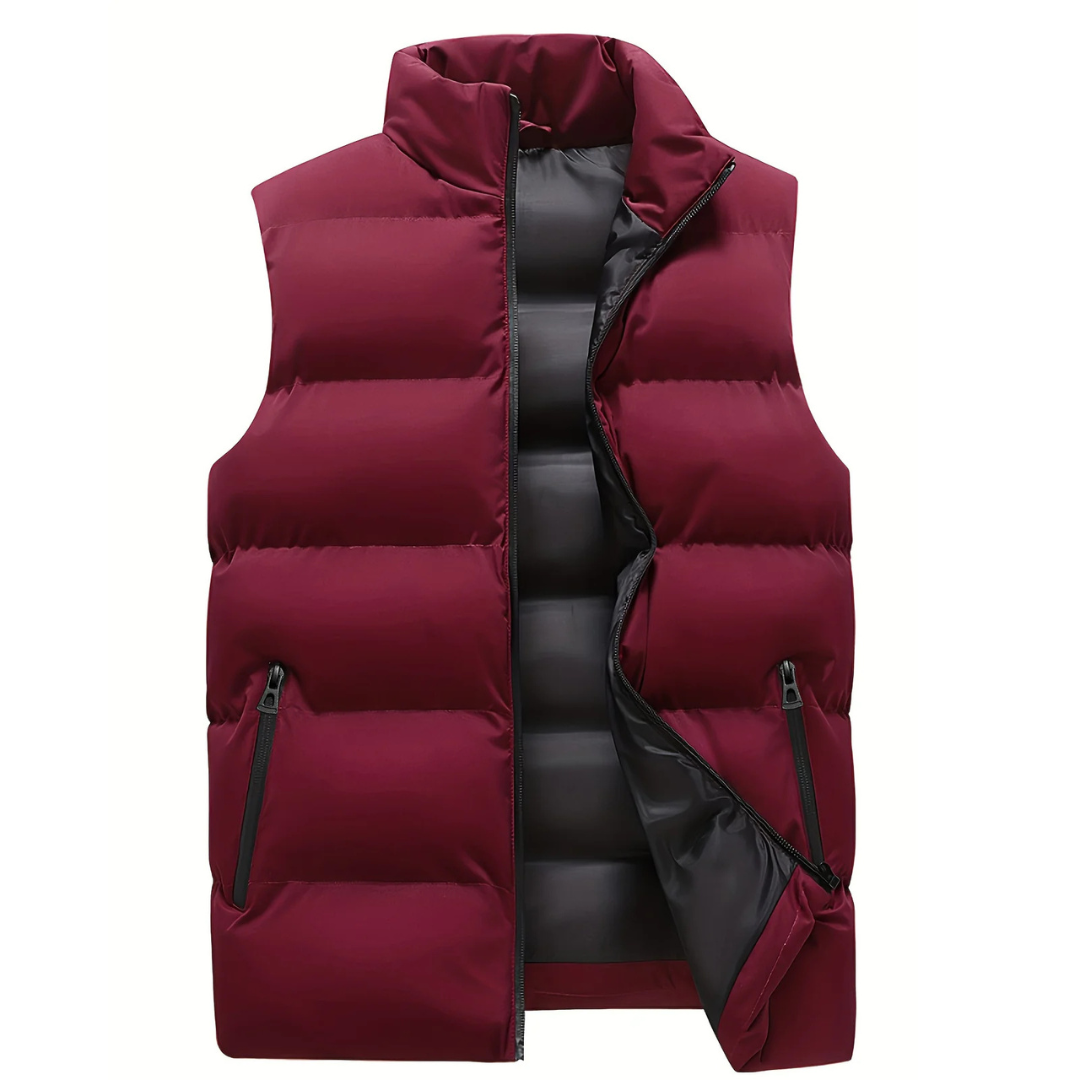 Eric Mens Puffer Vest for Layering in Red