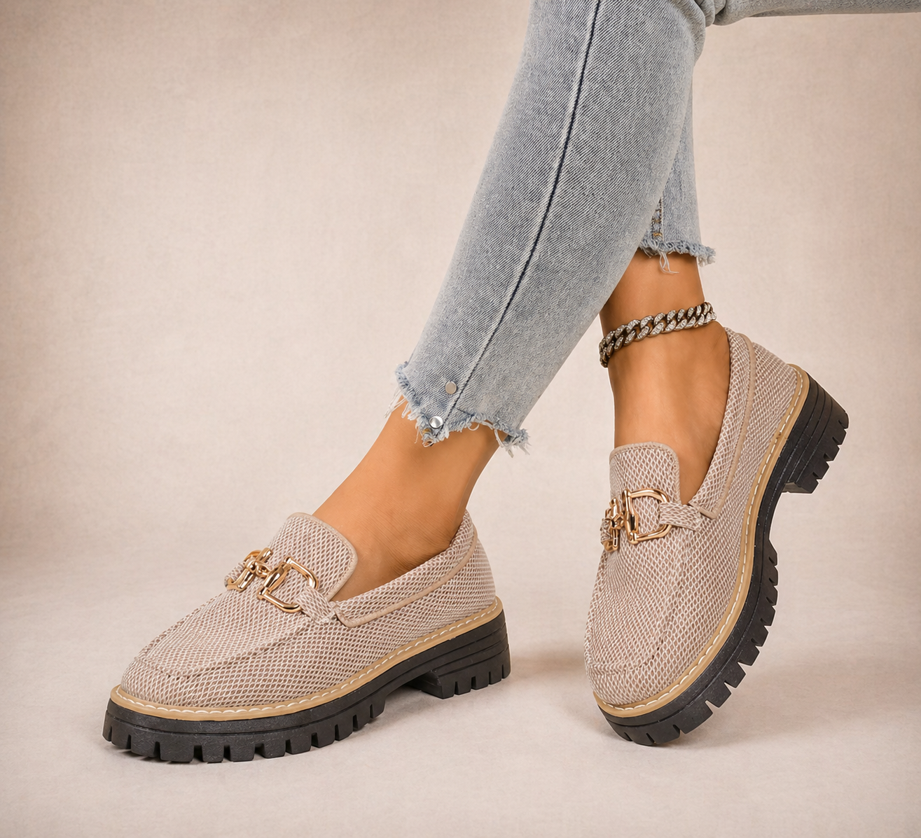 Aifa™ | Breathable mesh loafers with thick sole