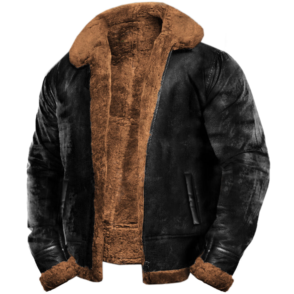 Dominic - Men's Vintage Leather Jacket for Outdoor Wear