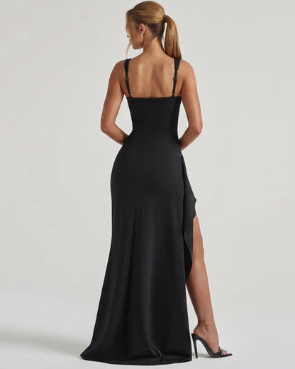 Main Character™ – Maxi Dress (Soft Power & Sculpted Elegance)