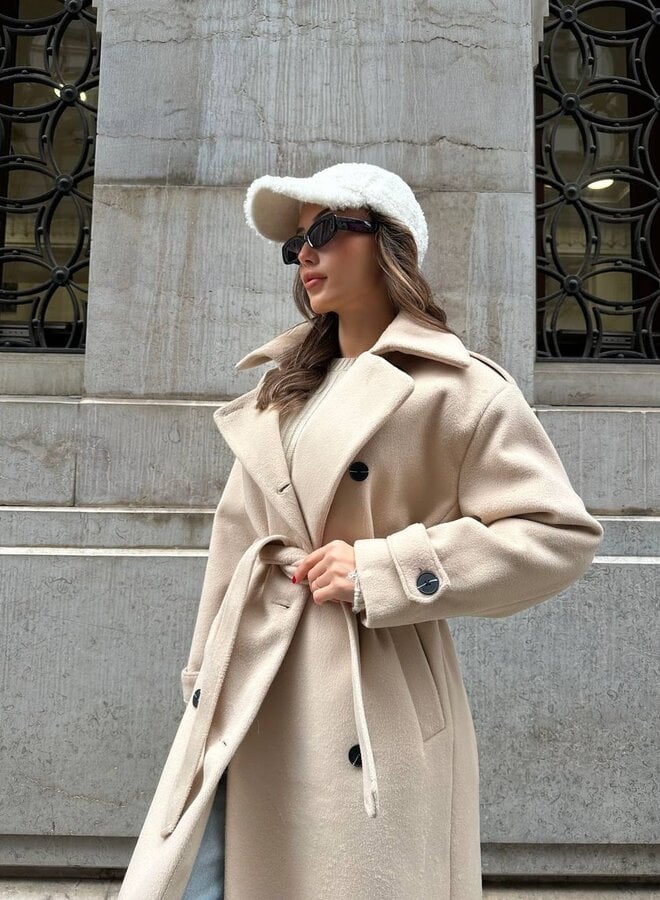 Women's Elegant Tailored Coat, Classic Buttons | Streamlined Silhouette, Refined Everyday Layer | 4 Colorways | S–2XL