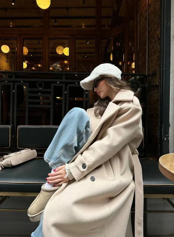 Women's Elegant Tailored Coat, Classic Buttons | Streamlined Silhouette, Refined Everyday Layer | 4 Colorways | S–2XL