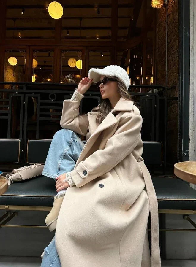 Women's Elegant Tailored Coat, Classic Buttons | Streamlined Silhouette, Refined Everyday Layer | 4 Colorways | S–2XL