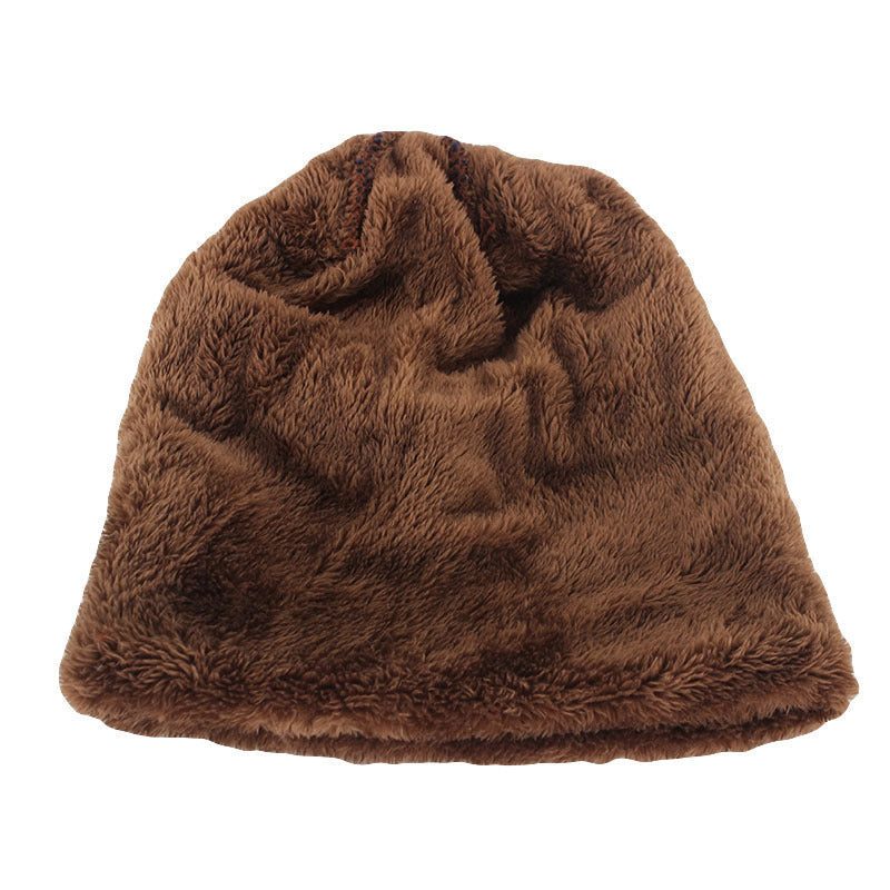 Chazz - Men's Winter Leather Beanie Hat, Knitted, Soft and Fleece-Lined