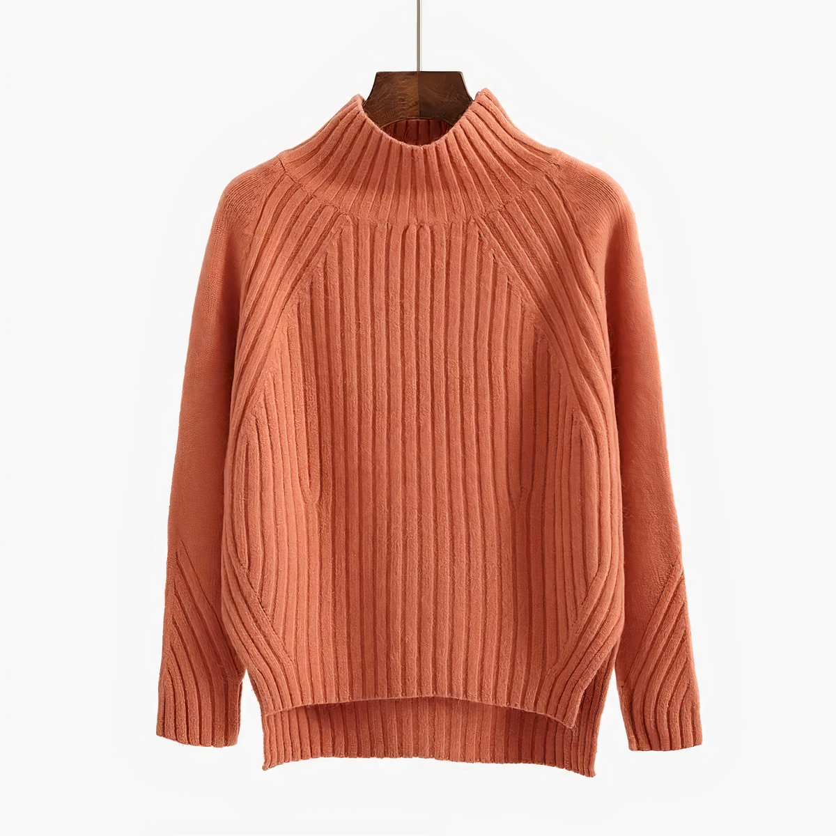 Floryn | Women's Ribbed Knit Mock Neck Sweater — Vertical Rib Pullover in 5 Colors | Westmere