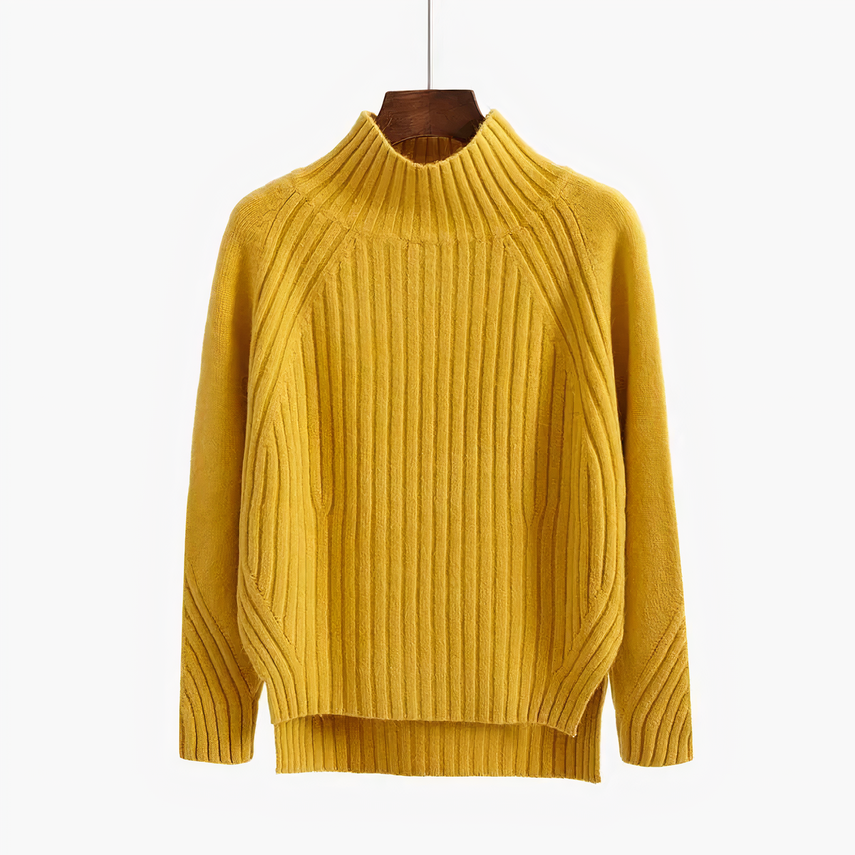 Floryn | Women's Ribbed Knit Mock Neck Sweater — Vertical Rib Pullover in 5 Colors | Westmere
