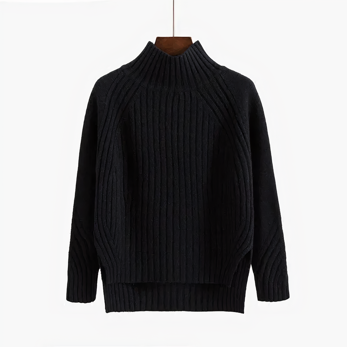 Floryn | Women's Ribbed Knit Mock Neck Sweater — Vertical Rib Pullover in 5 Colors | Westmere
