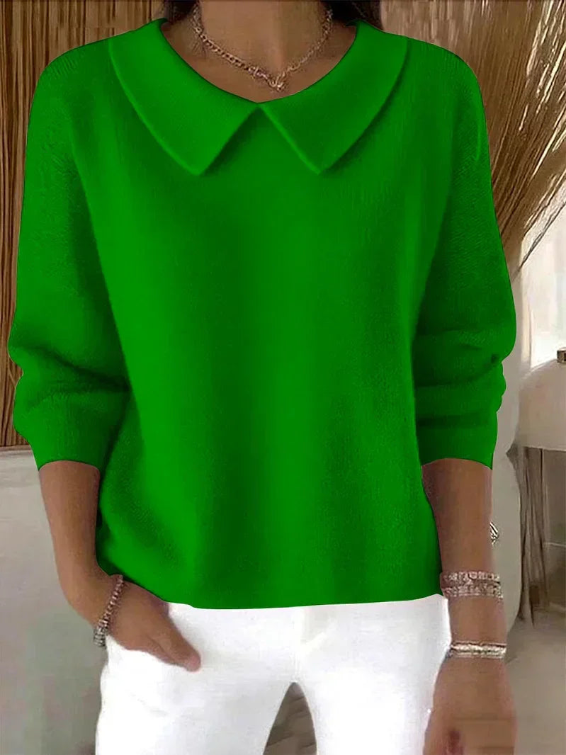 Galatea | Women's Peter Pan Collar Pullover Sweater — Feminine Knit with Rounded Collar Detail | Westmere
