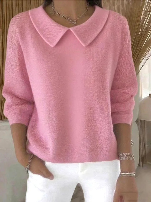Galatea | Women's Peter Pan Collar Pullover Sweater — Feminine Knit with Rounded Collar Detail | Westmere