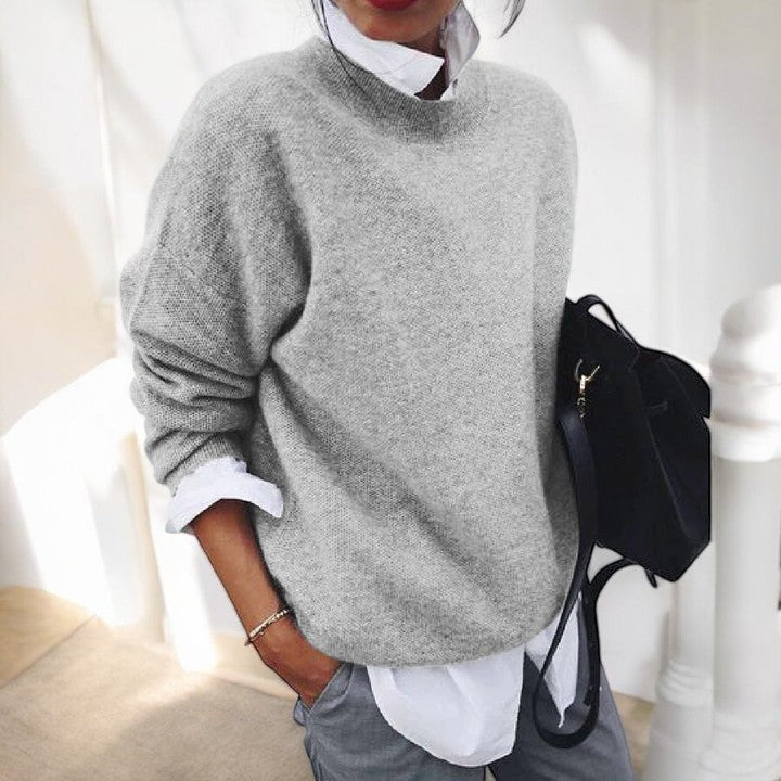 Women's Soft Everyday Sweater, Flattering Drape | Minimalist Design, Wearable Layer | 5 Colorways | S–5XL