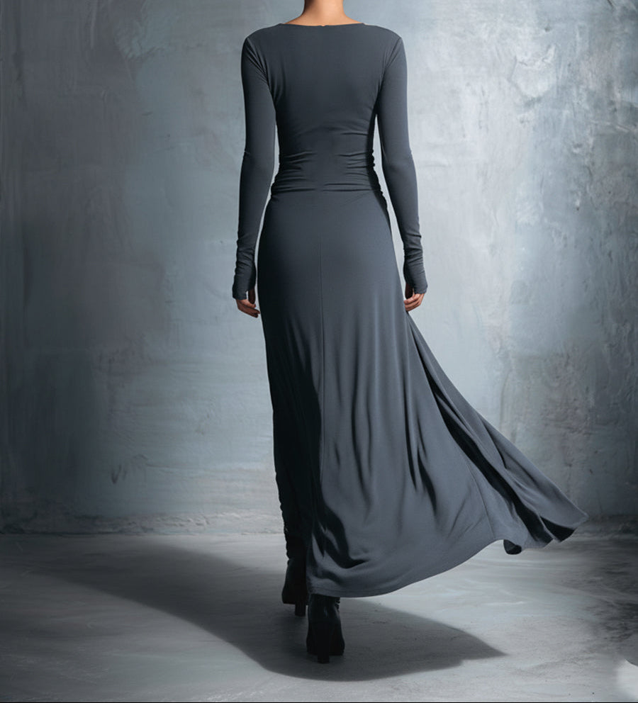 Katrina™ | Long dress with side knot