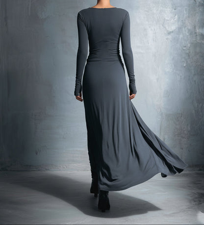 Katrina™ | Long dress with side knot