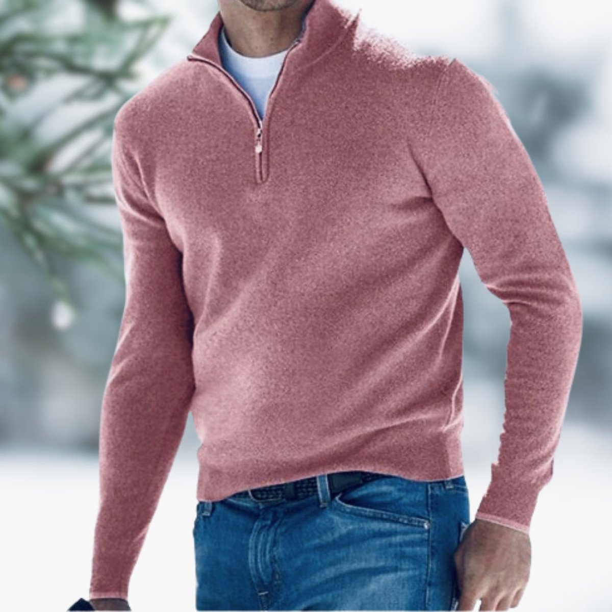 Alexander | Herren Feinstrick Quarter-Zip Pullover — Elastische Bündchen mit Modernem Schnitt in 10 Farben | Westmere