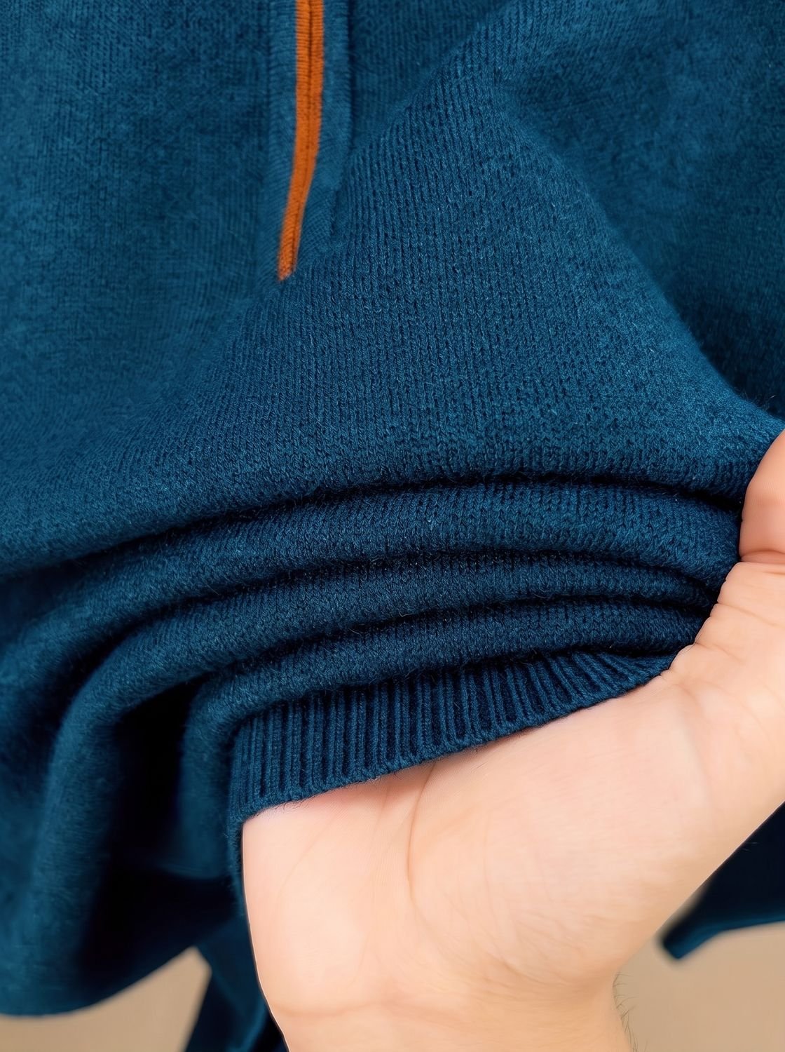 Simon | Herren Half-Zip Stehkragen Pullover — Klassisches Design mit Kontrastnähten in 4 Farben | Westmere