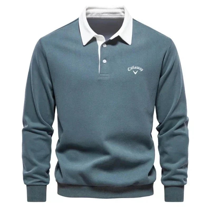 Sebastian | Herren Langarm-Polo Pullover — Tailored Fit mit Kontrastkragen in 6 Farben | Westmere