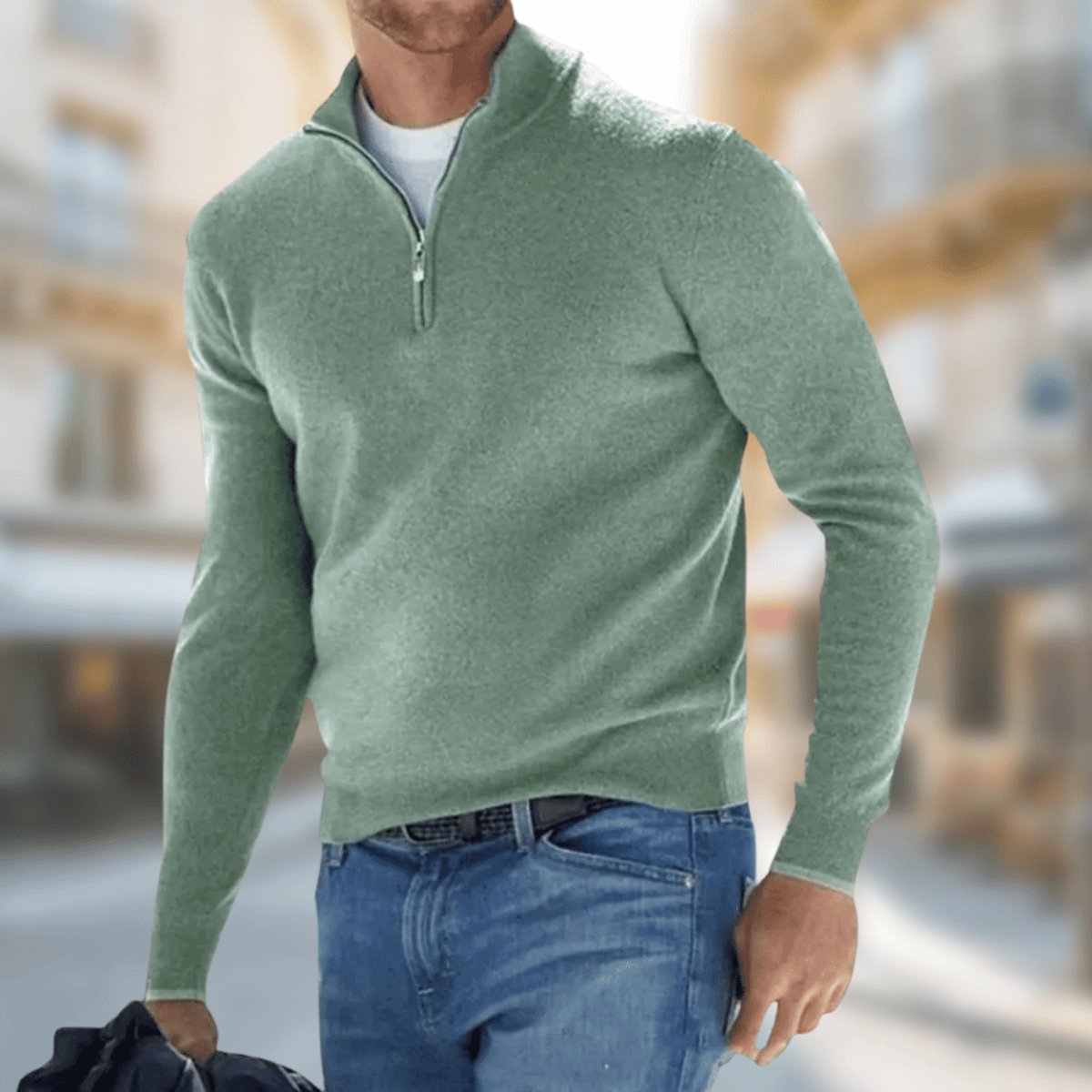 Felix | Herren Leichter Quarter-Zip Strickpullover — Atmungsaktiver Feinstrick in 8 Farben | Westmere