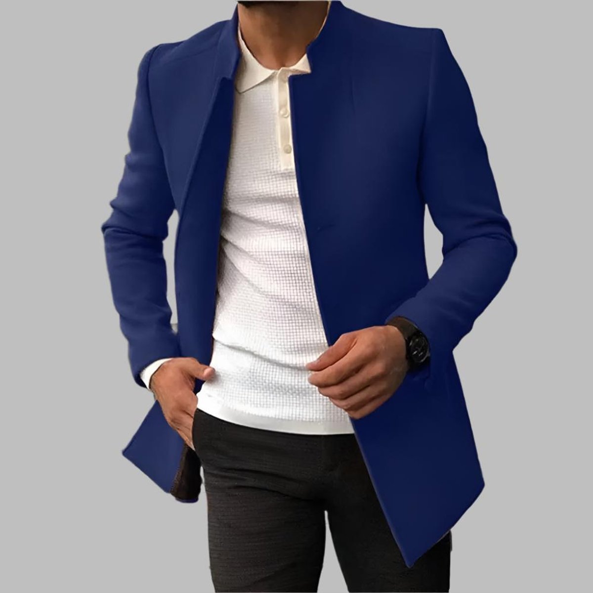Matthias | Herren Slim-Fit Wollmantel mit Stehkragen — Eleganter Wintermantel in 5 Farben | Westmere