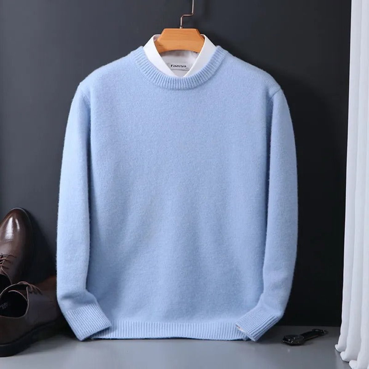 Matthias | Herren Weicher Mohair Rundhals Knit Sweater — Zeitloser Pullover in Größe M–4XL | Westmere