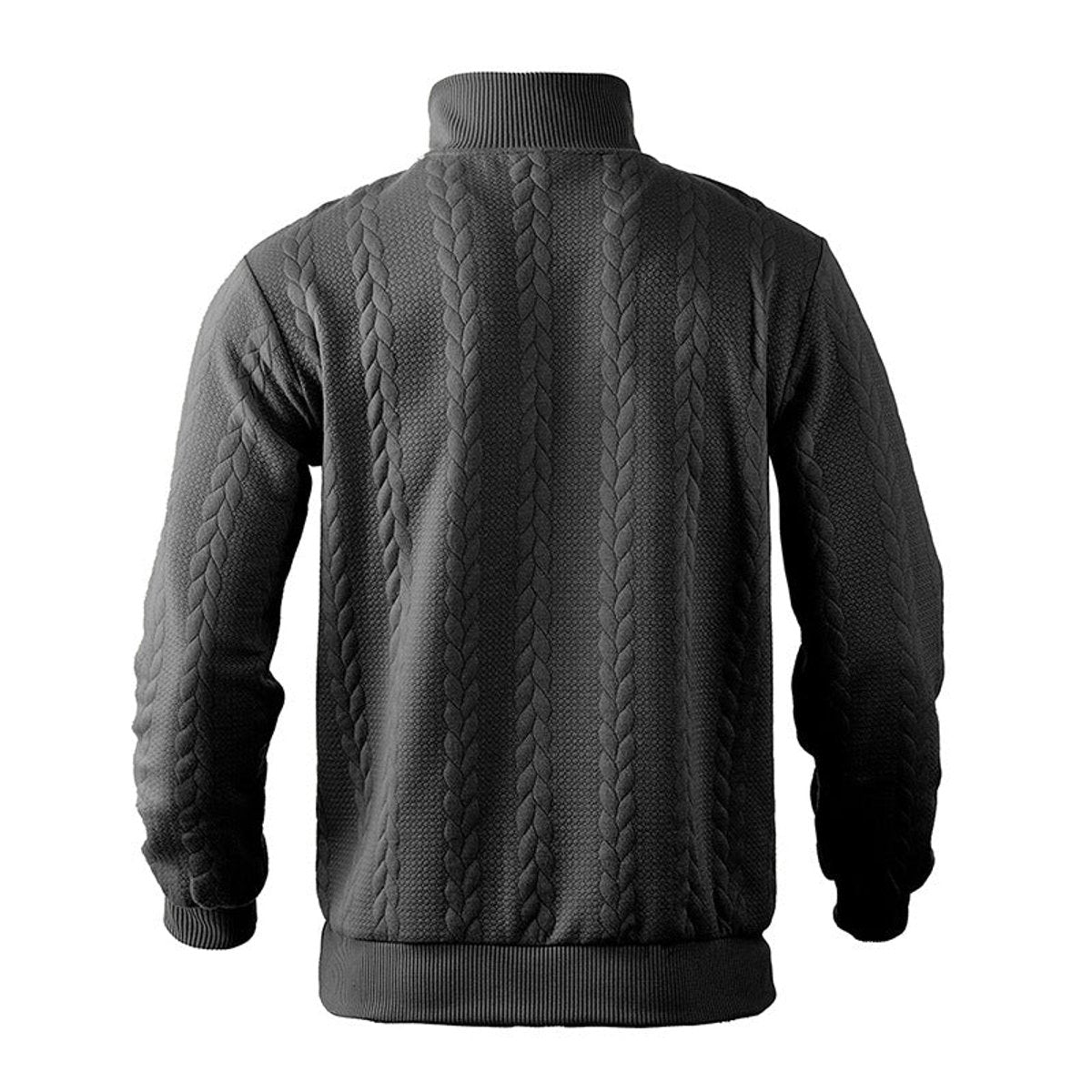 Andreas | Herren Zopfstrick Quarter-Zip Pullover — Metallreißverschluss mit Rippbündchen in 5 Farben | Westmere