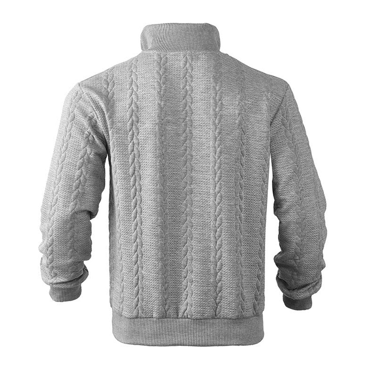 Andreas | Herren Zopfstrick Quarter-Zip Pullover — Metallreißverschluss mit Rippbündchen in 5 Farben | Westmere
