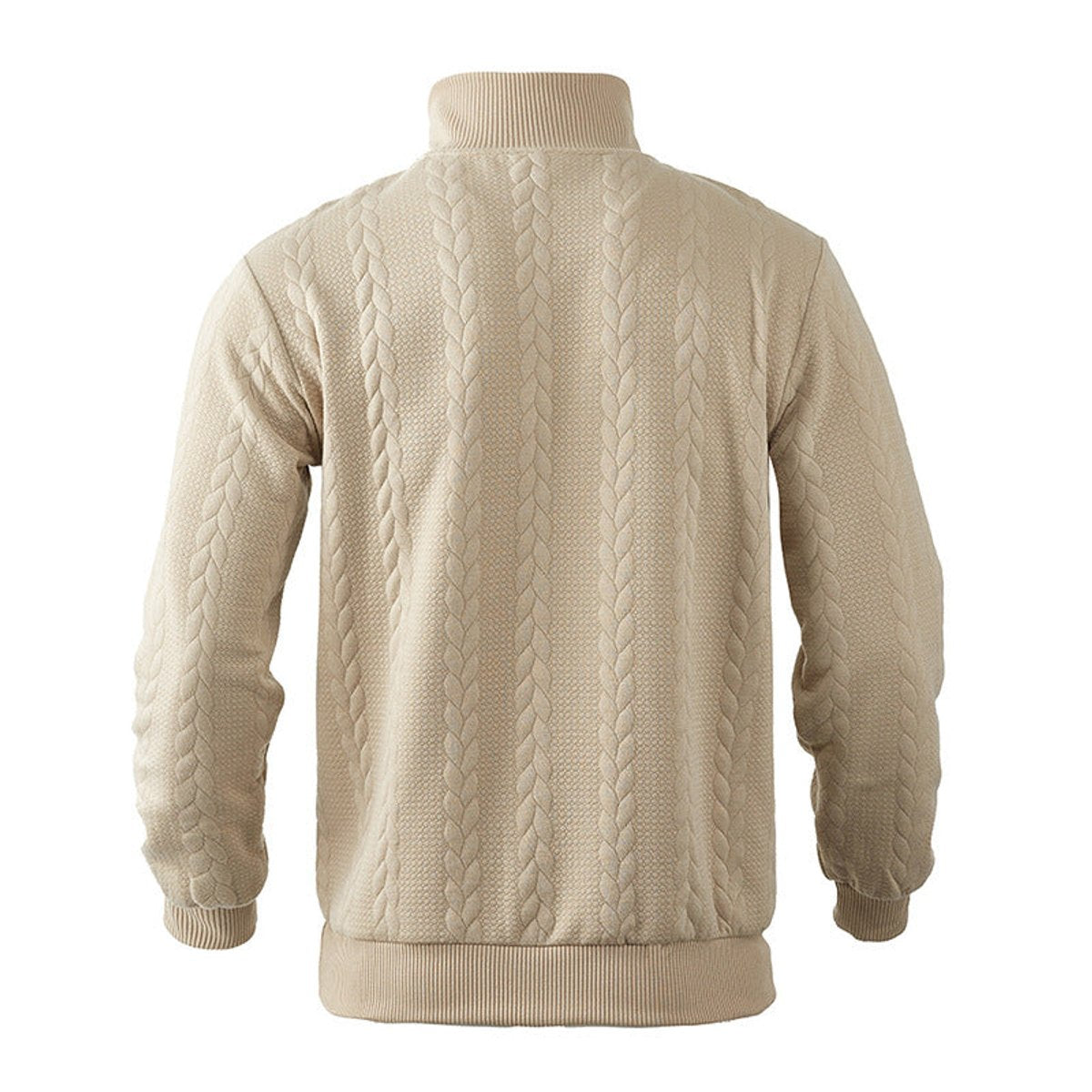 Andreas | Herren Zopfstrick Quarter-Zip Pullover — Metallreißverschluss mit Rippbündchen in 5 Farben | Westmere