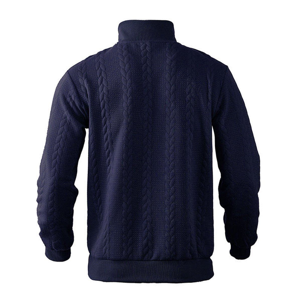 Andreas | Herren Zopfstrick Quarter-Zip Pullover — Metallreißverschluss mit Rippbündchen in 5 Farben | Westmere
