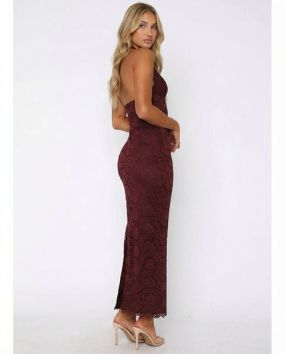 Lace Me™ – Maxi Dress (Bold Lace & Spotlight Energy)