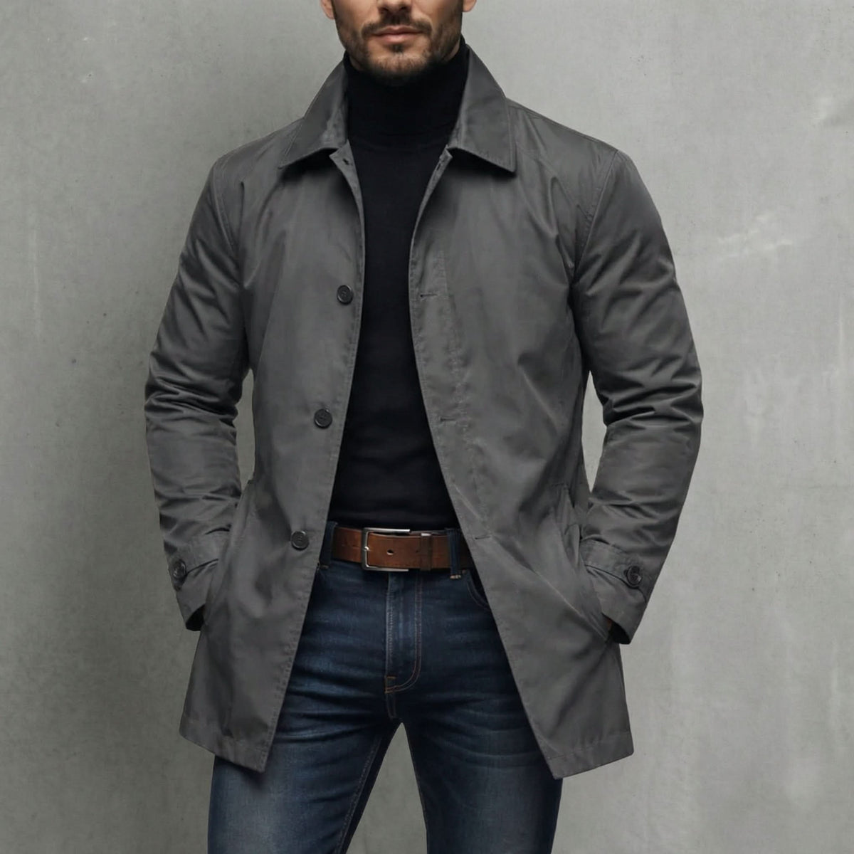Neil Mens Winter Coat, Windproof and Water-Resistant