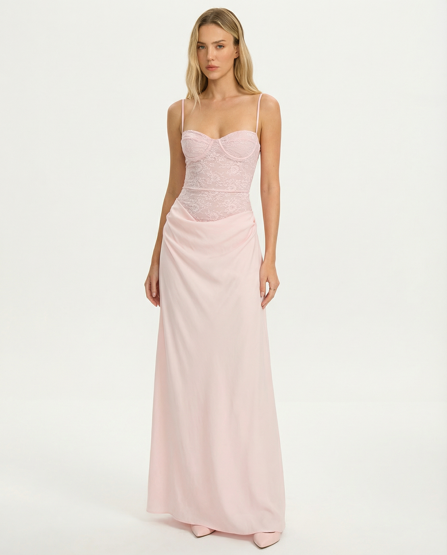 Rose Muse™ – Lace Corset Maxi Dress (Romantic Sculpted Elegance)