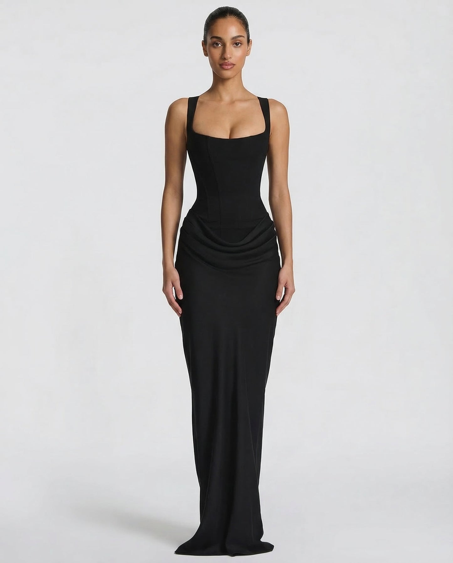 Hourglass™ – Sculpted Maxi Dress (Sleek Structure & Unmissable Shape)