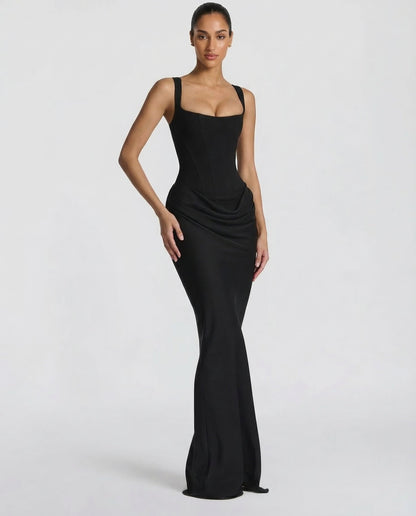 Hourglass™ – Sculpted Maxi Dress (Sleek Structure & Unmissable Shape)
