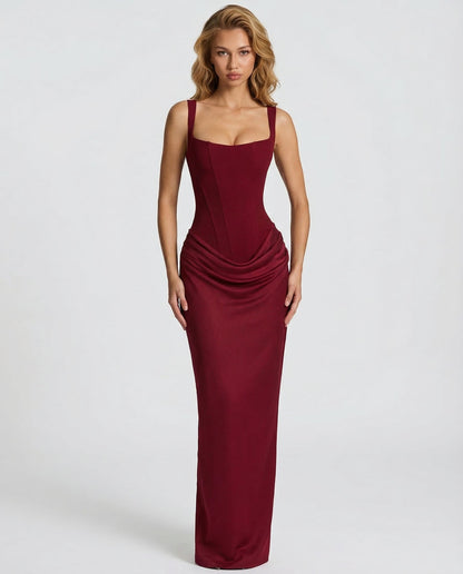 Hourglass™ – Sculpted Maxi Dress (Sleek Structure & Unmissable Shape)