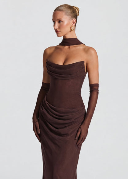 Muse™ – Maxi Dress (Elegant Draped Silhouette & Timeless Glamour)