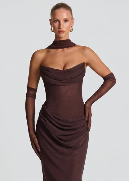 Muse™ – Maxi Dress (Elegant Draped Silhouette & Timeless Glamour)