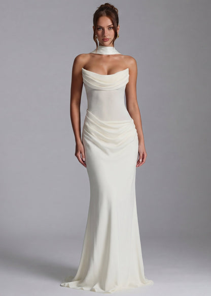 Muse™ – Maxi Dress (Elegant Draped Silhouette & Timeless Glamour)