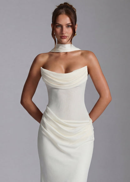 Muse™ – Maxi Dress (Elegant Draped Silhouette & Timeless Glamour)