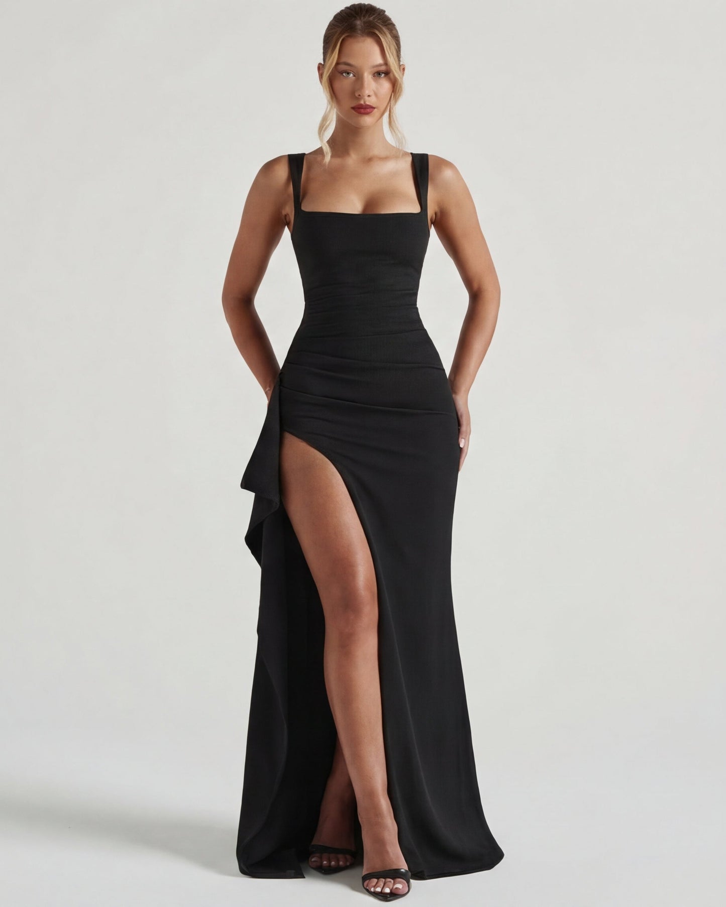 Main Character™ – Maxi Dress (Soft Power & Sculpted Elegance)