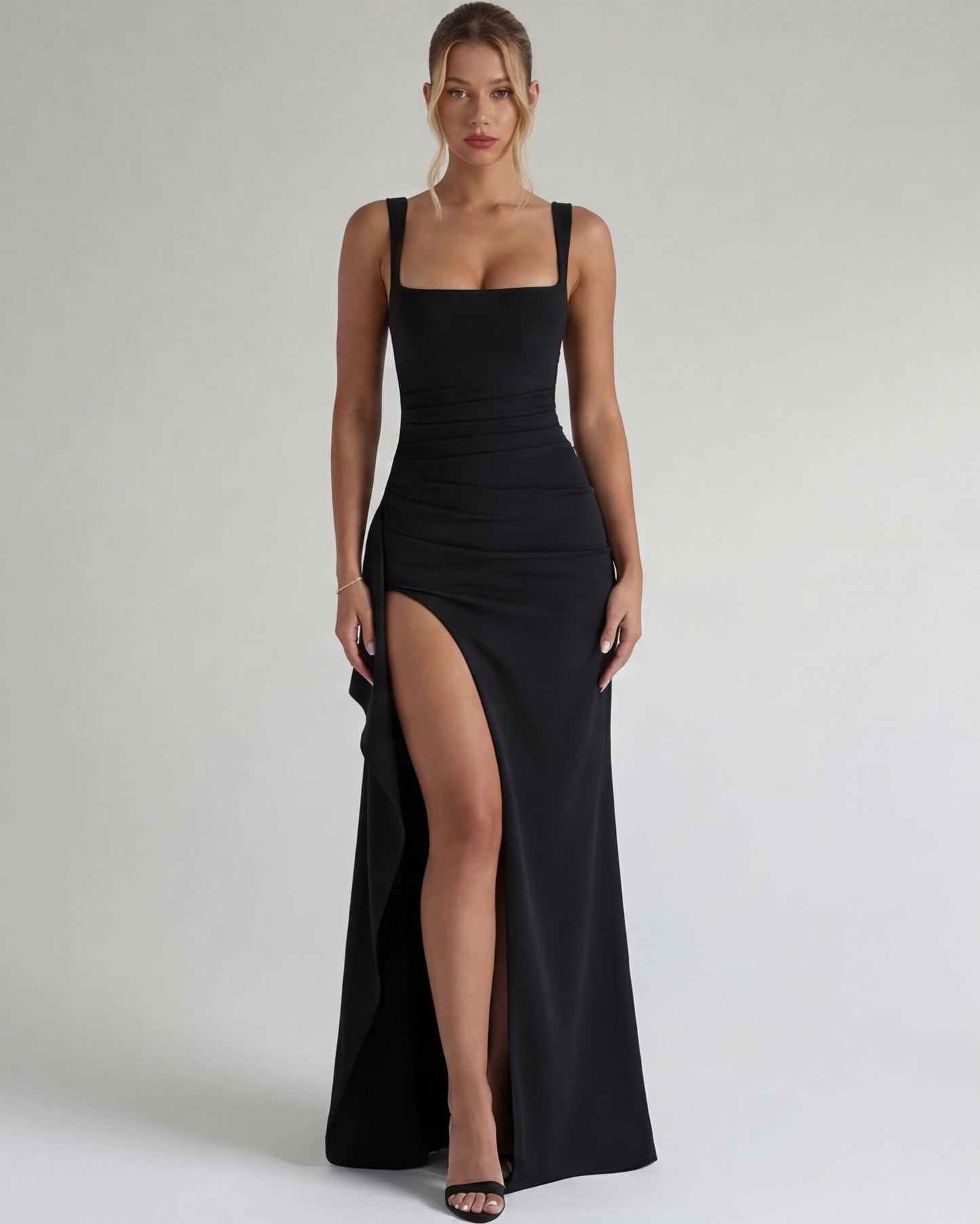 Main Character™ – Maxi Dress (Soft Power & Sculpted Elegance)