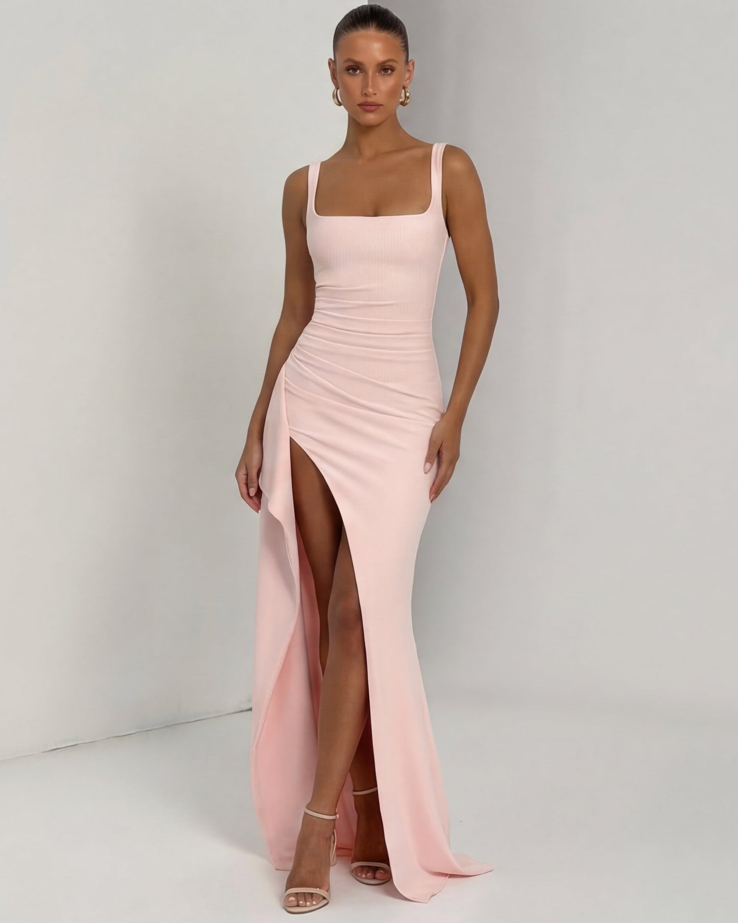 Main Character™ – Maxi Dress (Soft Power & Sculpted Elegance)