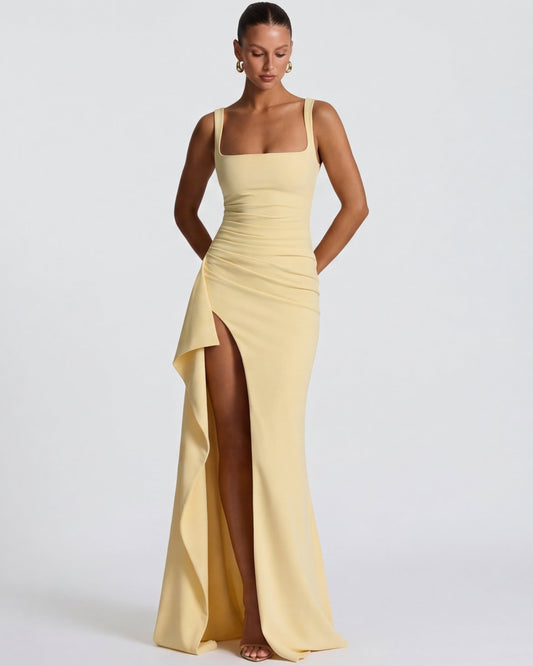 Main Character™ – Maxi Dress (Soft Power & Sculpted Elegance)