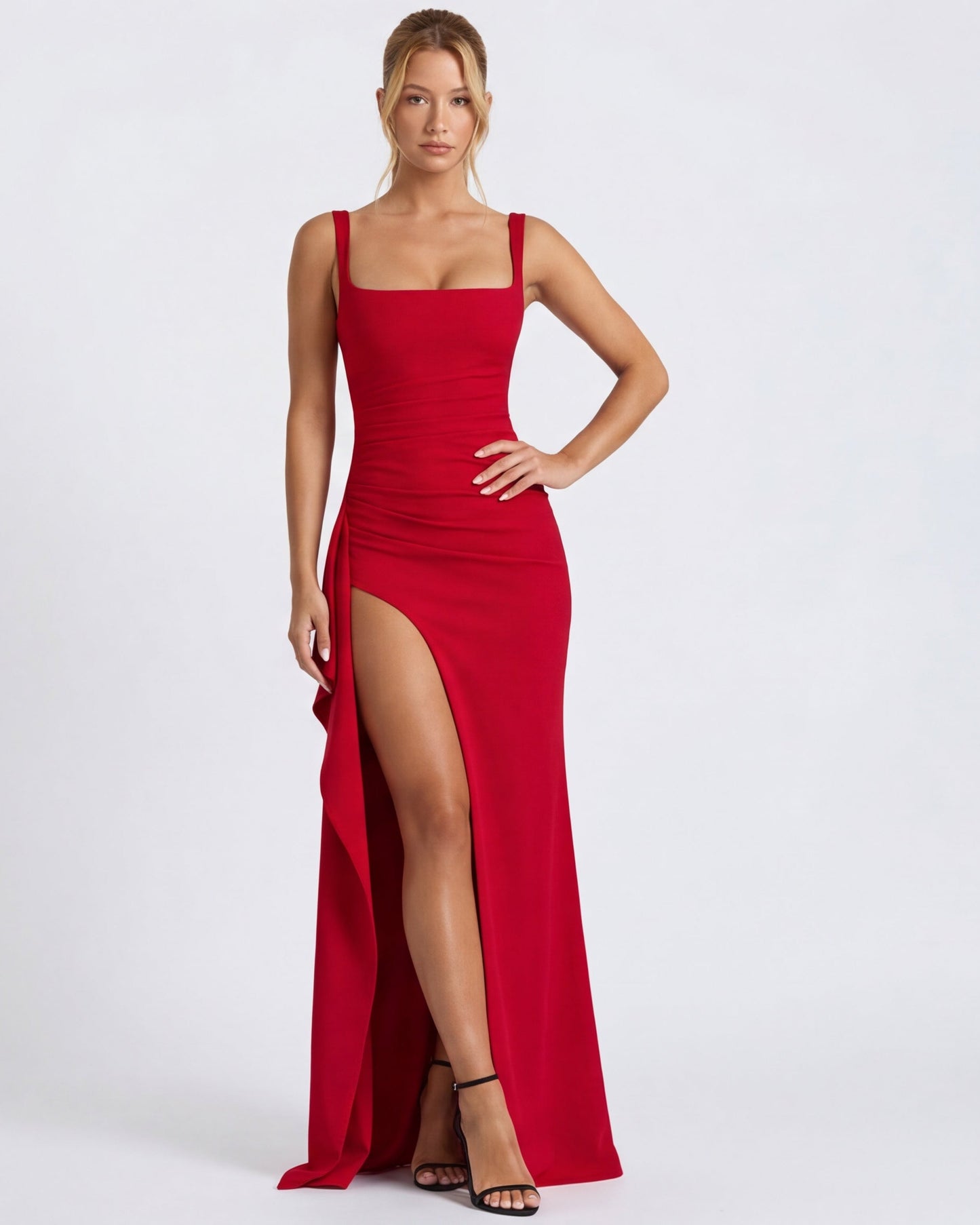 Main Character™ – Maxi Dress (Soft Power & Sculpted Elegance)
