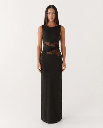 Lace Illusion™ – Maxi Dress (Quiet Luxury & Sculpted Elegance)