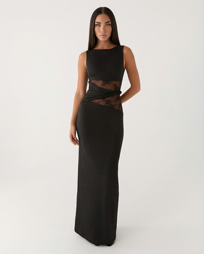 Lace Illusion™ – Maxi Dress (Quiet Luxury & Sculpted Elegance)