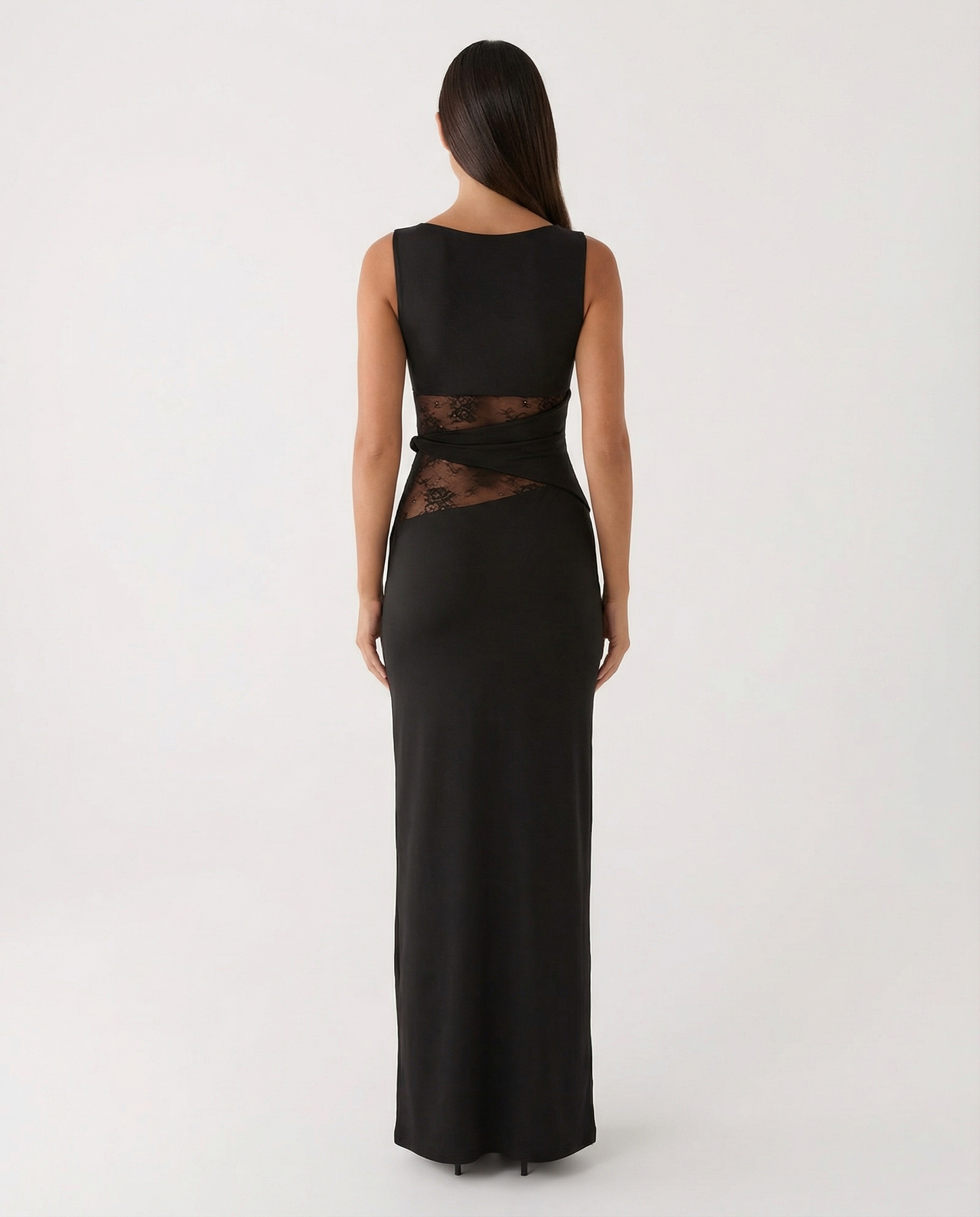 Lace Illusion™ – Maxi Dress (Quiet Luxury & Sculpted Elegance)